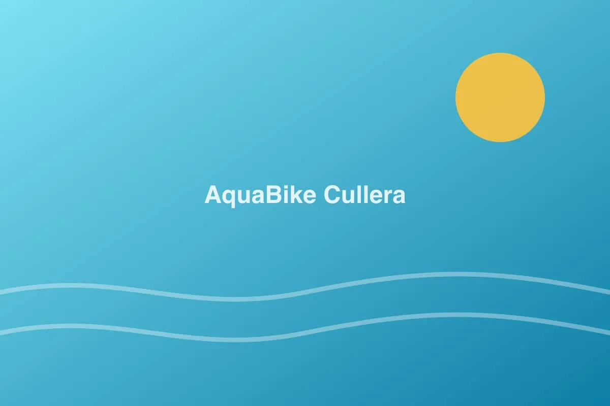 Detalle de los flotadores tipo catamarán de la bicicleta acuática