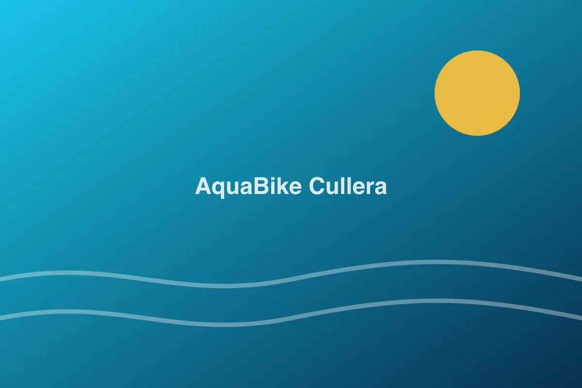 Grupo de bicicletas acuáticas en la zona señalizada del puerto